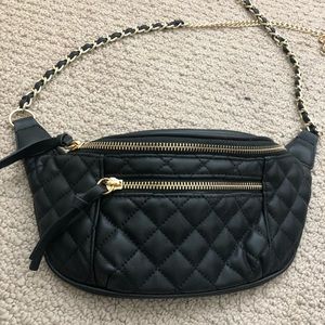 Express Chain Strap Quilted Fanny Pack
